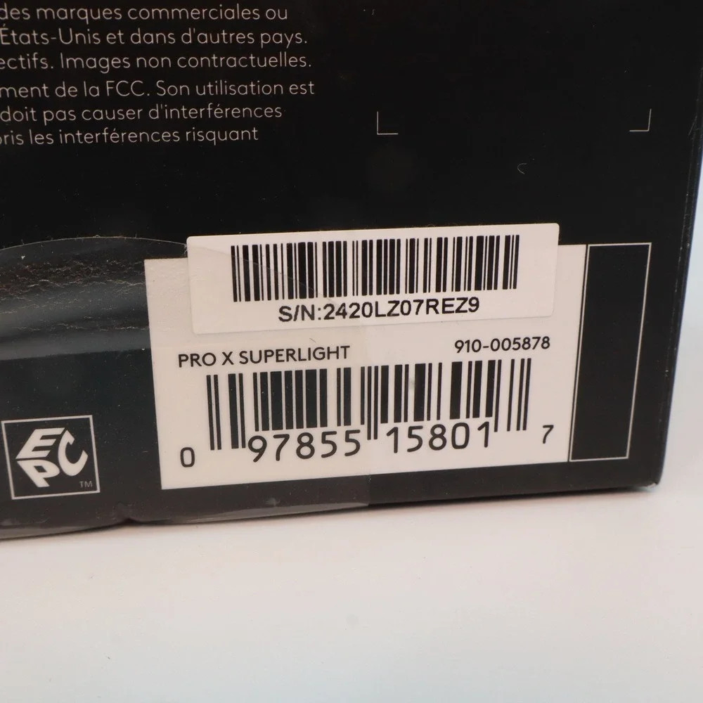 Logitech G‎ Pro X Superlight Wireless Gaming Mouse Black Ultra-Lightweight 63g